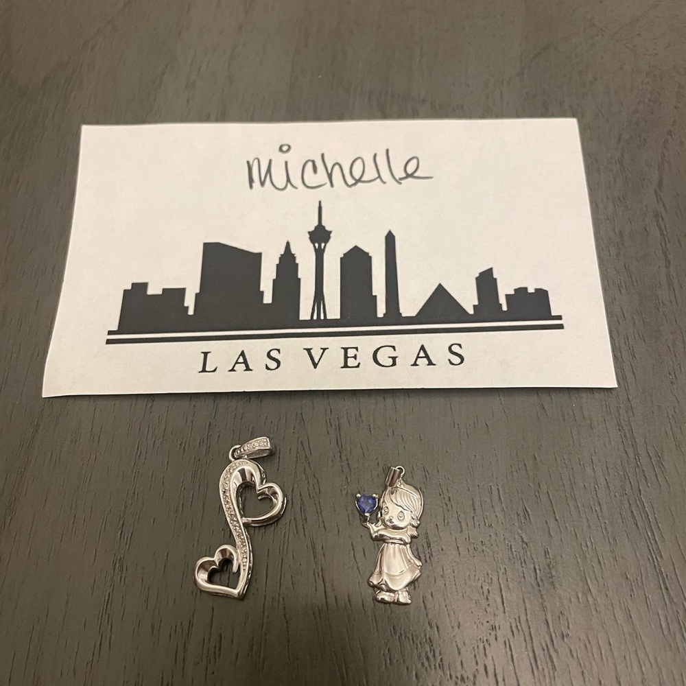 Silver Hearts & Precious Moments Pendants